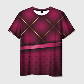 Мужская футболка 3D с принтом Luxury Red в Курске, 100% полиэфир | прямой крой, круглый вырез горловины, длина до линии бедер | green | luxury | versace | vip | абстракция | версаче | вип | паттерн | роскошь | текстуры
