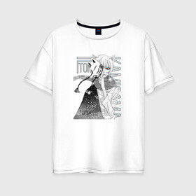 Женская футболка хлопок Oversize с принтом Очень приятно Бог в Курске, 100% хлопок | свободный крой, круглый ворот, спущенный рукав, длина до линии бедер
 | tomoe | бог | очень приятно | томоэ