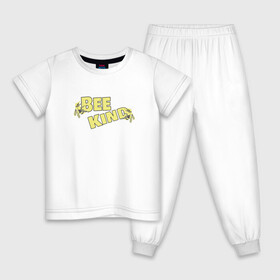 Детская пижама хлопок с принтом BeeKind в Курске, 100% хлопок |  брюки и футболка прямого кроя, без карманов, на брюках мягкая резинка на поясе и по низу штанин
 | bee | beekind | kind | usa | большая пчела | жаркое лето | летний | лето | пчела | пчелки