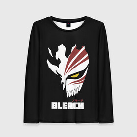 Женский лонгслив 3D с принтом BLEACH MASK в Курске, 100% полиэстер | длинные рукава, круглый вырез горловины, полуприлегающий силуэт | anime | bleach | hollow | ichigo | kurosaki | manga | mask | matsumoto | rangiku | samurai | shihoin | yoruichi | аниме | блич | ичиго | йоруичи | куросаки | манга | маска | мацумото | онимэ | рангику | самурай | шихоин