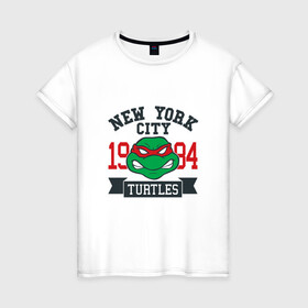 Женская футболка хлопок с принтом NYC Raphael в Курске, 100% хлопок | прямой крой, круглый вырез горловины, длина до линии бедер, слегка спущенное плечо | donatello | leonardo | michelangelo | ninja | pizza | raphael | turtles | донателло | животные | карате | комикс | комиксы | леонардо | микеланджело | мультфильм | мутант | мутанты | ниндзя | пицца | рафаэль | сплинтер | супергерой