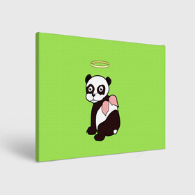 Холст прямоугольный с принтом Святая панда в Курске, 100% ПВХ |  | Тематика изображения на принте: ангел | животное | звери | мило | панда | пандочка