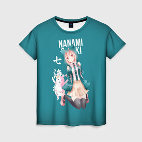 Женская футболка 3D с принтом Чиаки Нанами (Danganronpa 2) в Курске, 100% полиэфир ( синтетическое хлопкоподобное полотно) | прямой крой, круглый вырез горловины, длина до линии бедер | anime | chiaki nanami | danganronpa | danganronpa 2 | аниме | манга | чиаки нанами