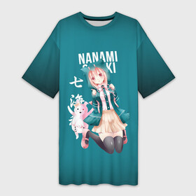Платье-футболка 3D с принтом Чиаки Нанами (Danganronpa 2) в Курске,  |  | anime | chiaki nanami | danganronpa | danganronpa 2 | аниме | манга | чиаки нанами