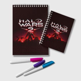 Блокнот с принтом Halo Wars 2 в Курске, 100% бумага | 48 листов, плотность листов — 60 г/м2, плотность картонной обложки — 250 г/м2. Листы скреплены удобной пружинной спиралью. Цвет линий — светло-серый
 | Тематика изображения на принте: game | games | halo | halo wars | heilo | master chif | spartan | игра | игры | ковенант | ковенанты | мастер чиф | спартанец | хало | хейло | хэйло