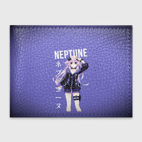Обложка для студенческого билета с принтом Нептун   Neptune в Курске, натуральная кожа | Размер: 11*8 см; Печать на всей внешней стороне | Тематика изображения на принте: anime | hyperdimension | nep nep | nepko | neppy | neptuna | neptune | purple heart | альтернативная игра | аниме | пурпурное сердце