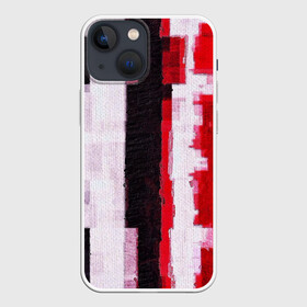 Чехол для iPhone 13 mini с принтом BLACKRED в Курске,  |  | abstract | абстракция | молодежное | полосатое | черно красное