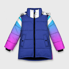 Зимняя куртка для девочек 3D с принтом NEON GRADIENT FITNESS UNIFORM в Курске, ткань верха — 100% полиэстер; подклад — 100% полиэстер, утеплитель — 100% полиэстер. | длина ниже бедра, удлиненная спинка, воротник стойка и отстегивающийся капюшон. Есть боковые карманы с листочкой на кнопках, утяжки по низу изделия и внутренний карман на молнии. 

Предусмотрены светоотражающий принт на спинке, радужный светоотражающий элемент на пуллере молнии и на резинке для утяжки. | abstraction | geometry | hexagon | neon | paints | stripes | texture | triangle | абстракция | брызги | геометрия | краски | неон | соты | текстура