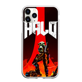 Чехол для iPhone 11 Pro матовый с принтом HALO x DOOM в Курске, Силикон |  | doom | game | games | halo | heilo | master chif | spartan | дум | игра | игры | ковенант | ковенанты | мастер чиф | спартанец | хало | хейло | хэйло