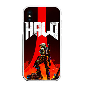 Чехол для iPhone XS Max матовый с принтом HALO x DOOM в Курске, Силикон | Область печати: задняя сторона чехла, без боковых панелей | doom | game | games | halo | heilo | master chif | spartan | дум | игра | игры | ковенант | ковенанты | мастер чиф | спартанец | хало | хейло | хэйло