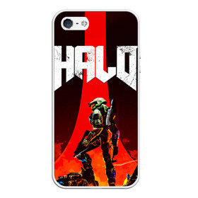 Чехол для iPhone 5/5S матовый с принтом HALO x DOOM в Курске, Силикон | Область печати: задняя сторона чехла, без боковых панелей | doom | game | games | halo | heilo | master chif | spartan | дум | игра | игры | ковенант | ковенанты | мастер чиф | спартанец | хало | хейло | хэйло