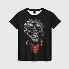 Женская футболка 3D с принтом Gorilla Rambo в Курске, 100% полиэфир ( синтетическое хлопкоподобное полотно) | прямой крой, круглый вырез горловины, длина до линии бедер | gorilla | rambo | армейское | армия | горилла | обезьяна | рамбо | рэмбо