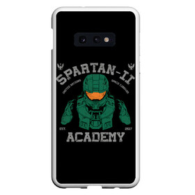 Чехол для Samsung S10E с принтом Spartan - 2 Academy в Курске, Силикон | Область печати: задняя сторона чехла, без боковых панелей | Тематика изображения на принте: game | games | halo | heilo | master chif | spartan | игра | игры | ковенант | ковенанты | мастер чиф | спартанец | хало | хейло | хэйло