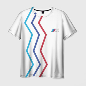 Мужская футболка 3D с принтом BMW М Power в Курске, 100% полиэфир | прямой крой, круглый вырез горловины, длина до линии бедер | bmw | m performance | m power | бмв | бумер | мощь