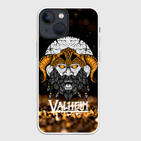 Чехол для iPhone 13 mini с принтом Valheim Viking Gold в Курске,  |  | fantasy | mmo | valheim | valve | валхейм | вальхейм | викинги | выживалка | игра | королевская битва | ммо | ролевая игра | фэнтази