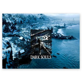 Поздравительная открытка с принтом DARKSOULS | Project Dark в Курске, 100% бумага | плотность бумаги 280 г/м2, матовая, на обратной стороне линовка и место для марки
 | dark souls | darksouls | tegunvte | темные души