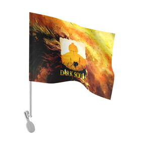 Флаг для автомобиля с принтом DARKSOULS | SKULL&MAGIC в Курске, 100% полиэстер | Размер: 30*21 см | dark souls | darksouls | tegunvte | темные души