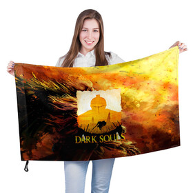 Флаг 3D с принтом DARKSOULS | SKULL&MAGIC в Курске, 100% полиэстер | плотность ткани — 95 г/м2, размер — 67 х 109 см. Принт наносится с одной стороны | dark souls | darksouls | tegunvte | темные души