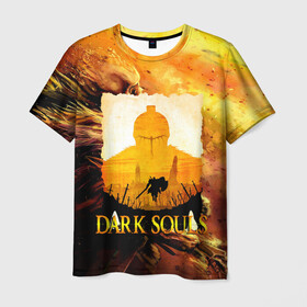 Мужская футболка 3D с принтом DARKSOULS | SKULL&MAGIC в Курске, 100% полиэфир | прямой крой, круглый вырез горловины, длина до линии бедер | dark souls | darksouls | tegunvte | темные души