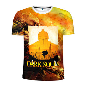 Мужская футболка 3D спортивная с принтом DARKSOULS | SKULL&MAGIC в Курске, 100% полиэстер с улучшенными характеристиками | приталенный силуэт, круглая горловина, широкие плечи, сужается к линии бедра | Тематика изображения на принте: dark souls | darksouls | tegunvte | темные души