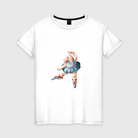 Женская футболка хлопок с принтом Персонаж в Курске, 100% хлопок | прямой крой, круглый вырез горловины, длина до линии бедер, слегка спущенное плечо | арт | балет | персонаж | рисунок | танец