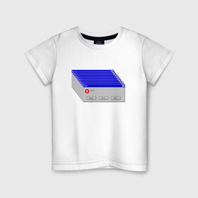 Детская футболка хлопок с принтом Ошибка Windows 95 в Курске, 100% хлопок | круглый вырез горловины, полуприлегающий силуэт, длина до линии бедер | 404 | 95 | error | windows | windows 95 | ошибка