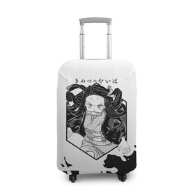 Чехол для чемодана 3D с принтом Nezuko Kamado Kimetsu no Yaiba в Курске, 86% полиэфир, 14% спандекс | двустороннее нанесение принта, прорези для ручек и колес | demon slayer | kamado | kimetsu no yaiba | nezuko | tanjiro | аниме | гию томиока | зеницу агацума | иноске хашибира | камадо | клинок | корзинная девочка | манга | музан кибуцуджи | незуко | рассекающий демонов | танджиро
