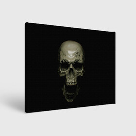 Холст прямоугольный с принтом SKULL в Курске, 100% ПВХ |  | black | skull | subculture | рок | череп | черное