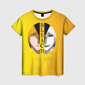 Женская футболка 3D с принтом Хичиго Bleach в Курске, 100% полиэфир ( синтетическое хлопкоподобное полотно) | прямой крой, круглый вырез горловины, длина до линии бедер | bleach | hichigo | ichigo | kurosaki | блич | ичиго | куросаки | хичиго