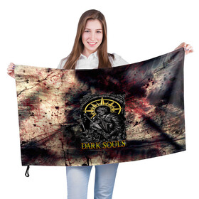 Флаг 3D с принтом DARKSOULS | ТЕМНЫЕ ДУШИ в Курске, 100% полиэстер | плотность ткани — 95 г/м2, размер — 67 х 109 см. Принт наносится с одной стороны | dark souls | darksouls | tegunvte | темные души