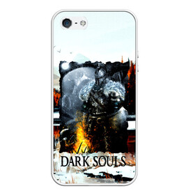 Чехол для iPhone 5/5S матовый с принтом DARK SOULS NEW в Курске, Силикон | Область печати: задняя сторона чехла, без боковых панелей | Тематика изображения на принте: dark souls | darksouls | tegunvte | темные души