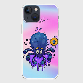 Чехол для iPhone 13 mini с принтом Милый паучок мутант в Курске,  |  | градиент | мутант | осьминог | паук | паутина | слизь | щупальца