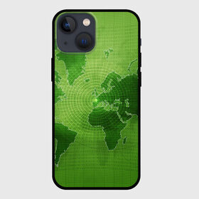 Чехол для iPhone 13 mini с принтом Карта мира в Курске,  |  | глобус | земля | карта | карта мира | континенты | материки | мир | планета | цифры