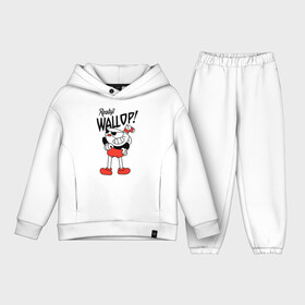 Детский костюм хлопок Oversize с принтом Cuphead: Ready Wallop в Курске,  |  | cuphead | cuphead and mugman | mugman | ready | wallop | игры | капхед | чашеголовый