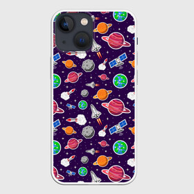 Чехол для iPhone 13 mini с принтом Корабли, планеты и спутники в Курске,  |  | space | арт | звезды | корабли | космос | планеты | ракеты | созвездия