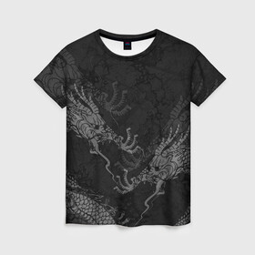 Женская футболка 3D с принтом Chinese Dragons в Курске, 100% полиэфир ( синтетическое хлопкоподобное полотно) | прямой крой, круглый вырез горловины, длина до линии бедер | chinese dragon | животные | китайский дракон | монстр | ящерица