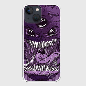 Чехол для iPhone 13 mini с принтом Инопланетное чудовище в Курске,  |  | alien | cosplay | horror | merch | monster | movie | outer space | spooky | ufo | другое измерение | зубы | инопланетянин | кино | космос | косплей | много глаз | монстр | нло | параллельные миры | пасть | пришелец | слюни | ужасы