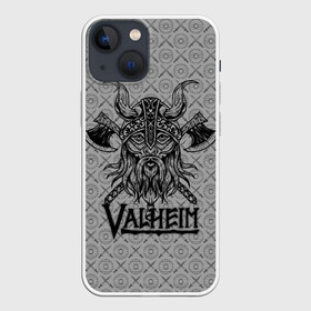 Чехол для iPhone 13 mini с принтом Valheim Viking dark в Курске,  |  | fantasy | mmo | valheim | valve | валхейм | вальхейм | викинги | выживалка | игра | королевская битва | ммо | ролевая игра | фэнтази