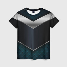 Женская футболка 3D с принтом 3D dark metal в Курске, 100% полиэфир ( синтетическое хлопкоподобное полотно) | прямой крой, круглый вырез горловины, длина до линии бедер | luxury | versace | vip | абстракция | версаче | вип | паттерн | роскошь | текстуры