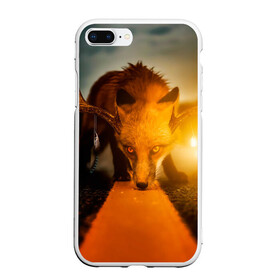Чехол для iPhone 7Plus/8 Plus матовый с принтом Лиса с рогами оленя в Курске, Силикон | Область печати: задняя сторона чехла, без боковых панелей | fox | foxy | животное | звери | лиса | лисенок | лисичка | милая | рыжая | фокс