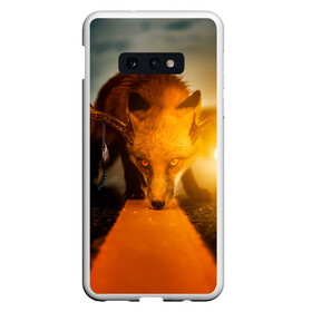 Чехол для Samsung S10E с принтом Лиса с рогами оленя в Курске, Силикон | Область печати: задняя сторона чехла, без боковых панелей | fox | foxy | животное | звери | лиса | лисенок | лисичка | милая | рыжая | фокс