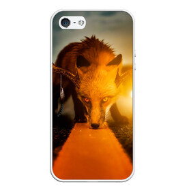 Чехол для iPhone 5/5S матовый с принтом Лиса с рогами оленя в Курске, Силикон | Область печати: задняя сторона чехла, без боковых панелей | fox | foxy | животное | звери | лиса | лисенок | лисичка | милая | рыжая | фокс
