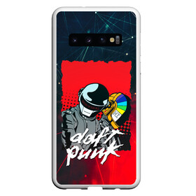 Чехол для Samsung Galaxy S10 с принтом DAFT PUNK MUSIC в Курске, Силикон | Область печати: задняя сторона чехла, без боковых панелей | Тематика изображения на принте: by craig drake | daft punk | madeinkipish | thomas bangalter | дафт панк | маски | тома и ги мануэль