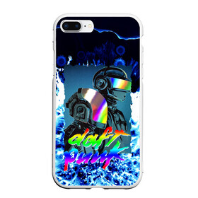 Чехол для iPhone 7Plus/8 Plus матовый с принтом DAFT PUNK : MUSIC ALIVE в Курске, Силикон | Область печати: задняя сторона чехла, без боковых панелей | by craig drake | daft punk | madeinkipish | thomas bangalter | дафт панк | маски | тома и ги мануэль