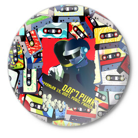 Значок с принтом Daft Punk Records в Курске,  металл | круглая форма, металлическая застежка в виде булавки | by craig drake | daft punk | madeinkipish | thomas bangalter | дафт панк | маски | тома и ги мануэль