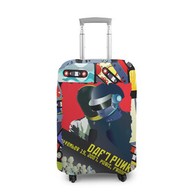 Чехол для чемодана 3D с принтом Daft Punk Records в Курске, 86% полиэфир, 14% спандекс | двустороннее нанесение принта, прорези для ручек и колес | by craig drake | daft punk | madeinkipish | thomas bangalter | дафт панк | маски | тома и ги мануэль