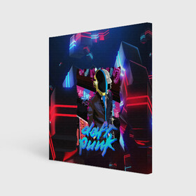 Холст квадратный с принтом daft punk neon rock в Курске, 100% ПВХ |  | by craig drake | daft punk | madeinkipish | thomas bangalter | дафт панк | маски | тома и ги мануэль