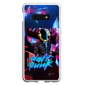 Чехол для Samsung S10E с принтом daft punk neon rock в Курске, Силикон | Область печати: задняя сторона чехла, без боковых панелей | by craig drake | daft punk | madeinkipish | thomas bangalter | дафт панк | маски | тома и ги мануэль