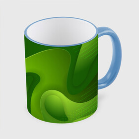 Кружка с принтом 3d Green abstract в Курске, керамика | ёмкость 330 мл | luxury | versace | vip | абстракция | версаче | вип | паттерн | роскошь | текстуры