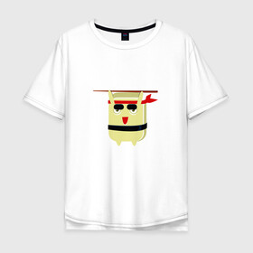 Мужская футболка хлопок Oversize с принтом Гункан в Курске, 100% хлопок | свободный крой, круглый ворот, “спинка” длиннее передней части | Тематика изображения на принте: роллы | самурай | суши | япония | японская еда